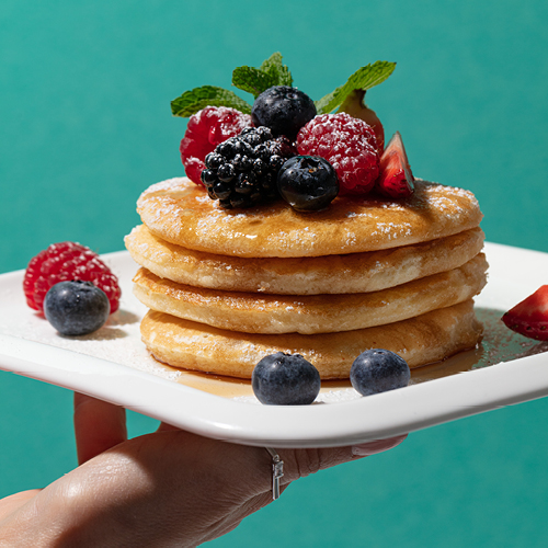 Fluffy Pancakes with berries