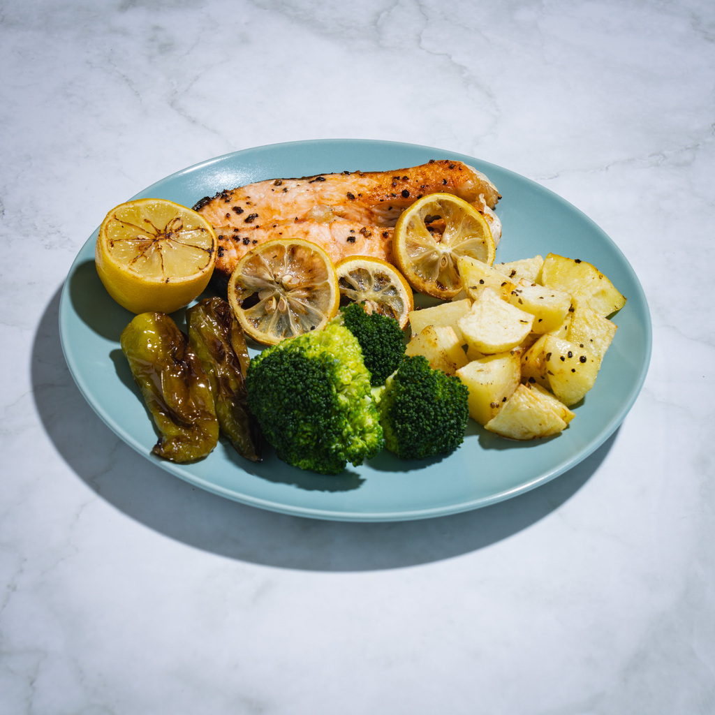 Roasted Salmon With Vegetables