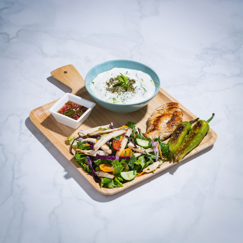 Cacik Salad with Chicken Breast